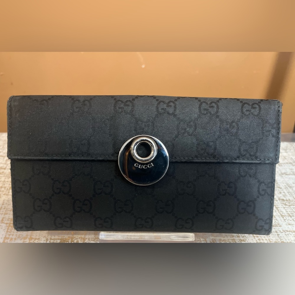 Gucci Monogram Euc Eclipse Continental Wallet Wit… - image 1